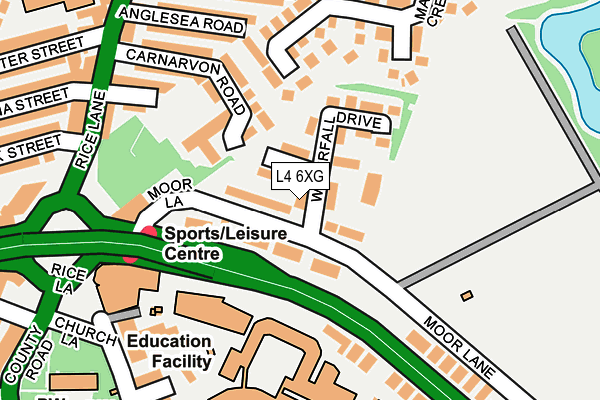 L4 6XG map - OS OpenMap – Local (Ordnance Survey)