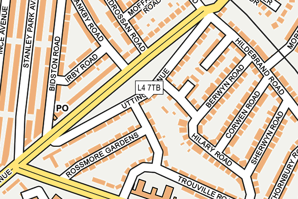 L4 7TB map - OS OpenMap – Local (Ordnance Survey)