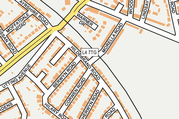 L4 7TG map - OS OpenMap – Local (Ordnance Survey)