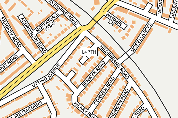 L4 7TH map - OS OpenMap – Local (Ordnance Survey)
