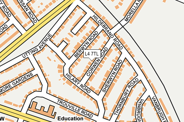 L4 7TL map - OS OpenMap – Local (Ordnance Survey)
