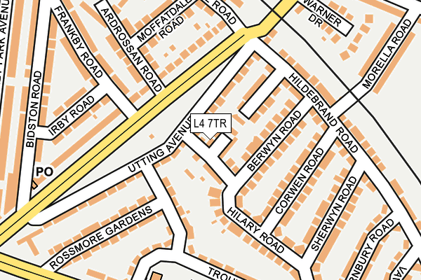 L4 7TR map - OS OpenMap – Local (Ordnance Survey)