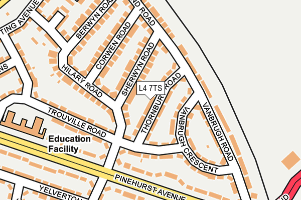 L4 7TS map - OS OpenMap – Local (Ordnance Survey)