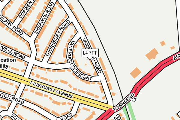 L4 7TT map - OS OpenMap – Local (Ordnance Survey)
