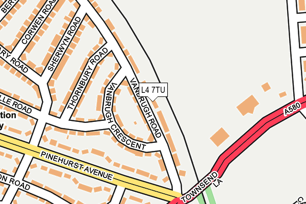 L4 7TU map - OS OpenMap – Local (Ordnance Survey)