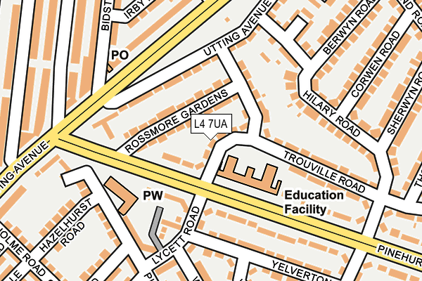 L4 7UA map - OS OpenMap – Local (Ordnance Survey)