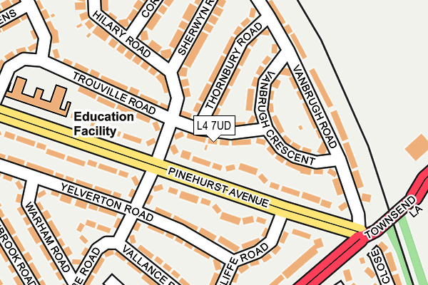 L4 7UD map - OS OpenMap – Local (Ordnance Survey)