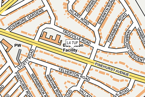 L4 7UF map - OS OpenMap – Local (Ordnance Survey)