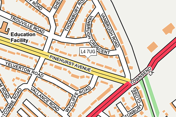 L4 7UG map - OS OpenMap – Local (Ordnance Survey)