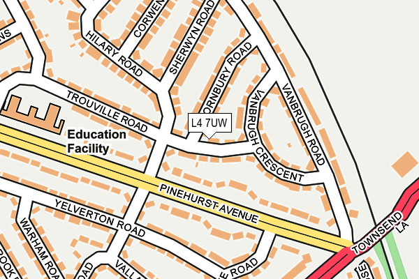 L4 7UW map - OS OpenMap – Local (Ordnance Survey)