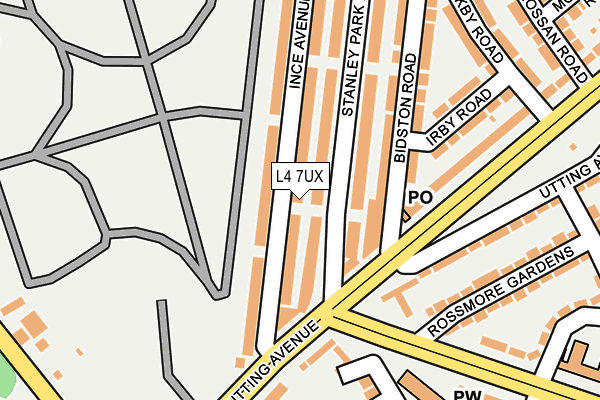 L4 7UX map - OS OpenMap – Local (Ordnance Survey)