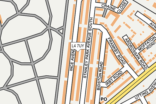 L4 7UY map - OS OpenMap – Local (Ordnance Survey)