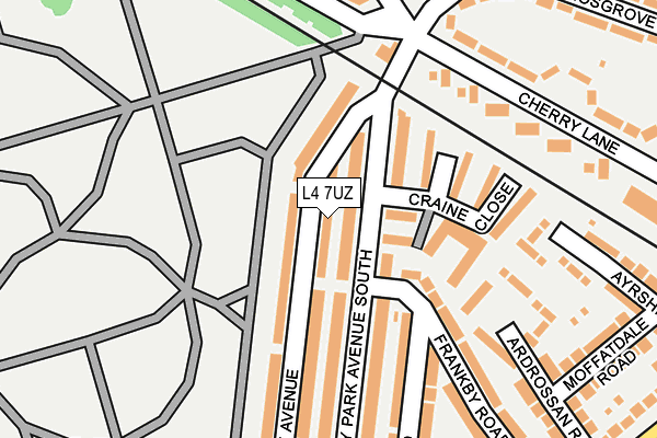 L4 7UZ map - OS OpenMap – Local (Ordnance Survey)