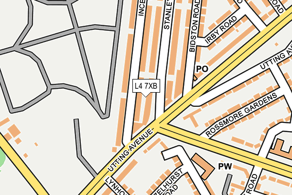L4 7XB map - OS OpenMap – Local (Ordnance Survey)