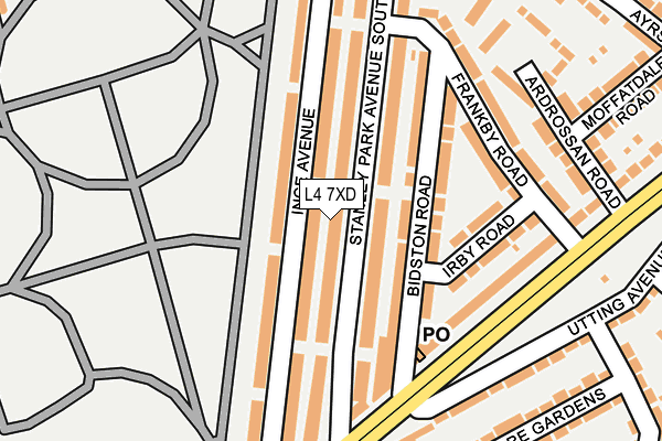 L4 7XD map - OS OpenMap – Local (Ordnance Survey)
