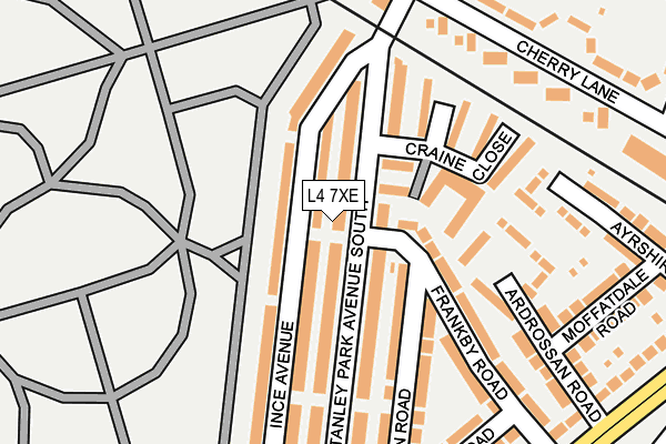 L4 7XE map - OS OpenMap – Local (Ordnance Survey)