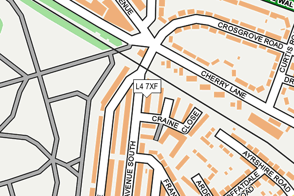 L4 7XF map - OS OpenMap – Local (Ordnance Survey)