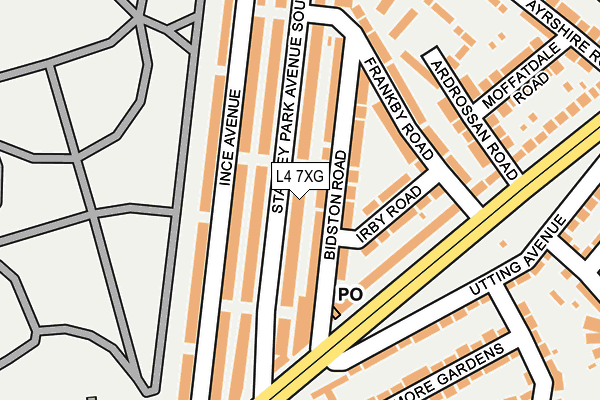 L4 7XG map - OS OpenMap – Local (Ordnance Survey)