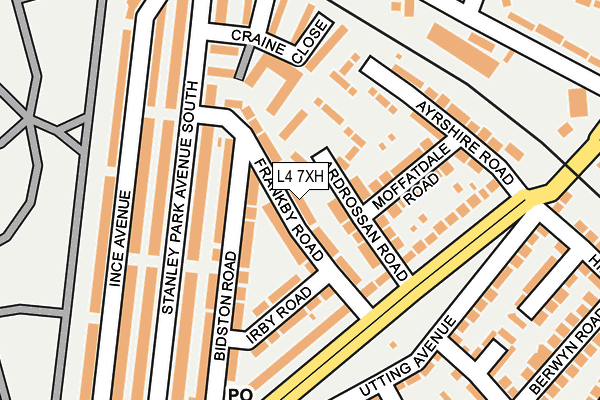 L4 7XH map - OS OpenMap – Local (Ordnance Survey)