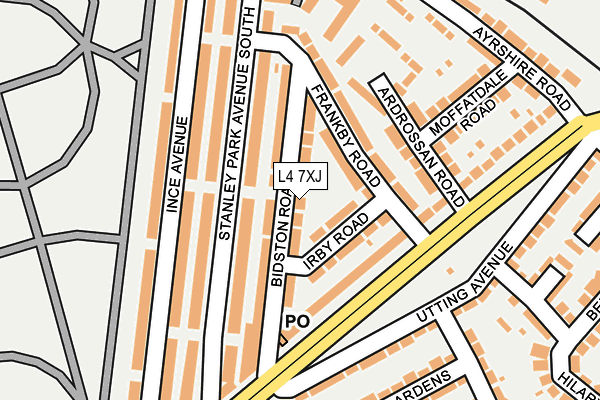 L4 7XJ map - OS OpenMap – Local (Ordnance Survey)