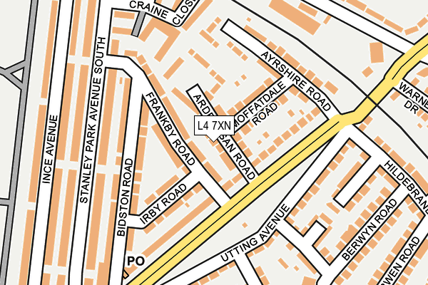 L4 7XN map - OS OpenMap – Local (Ordnance Survey)