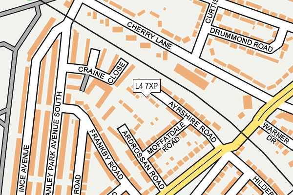 L4 7XP map - OS OpenMap – Local (Ordnance Survey)