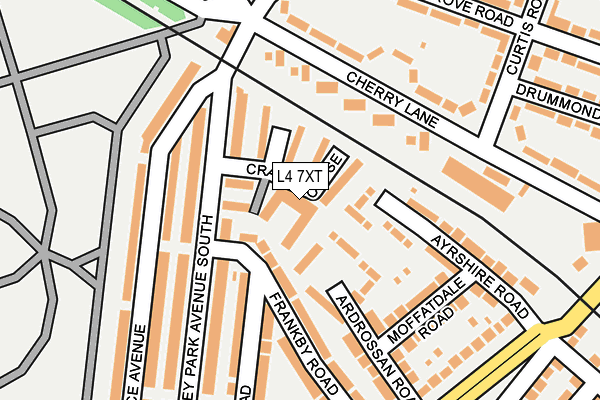 L4 7XT map - OS OpenMap – Local (Ordnance Survey)