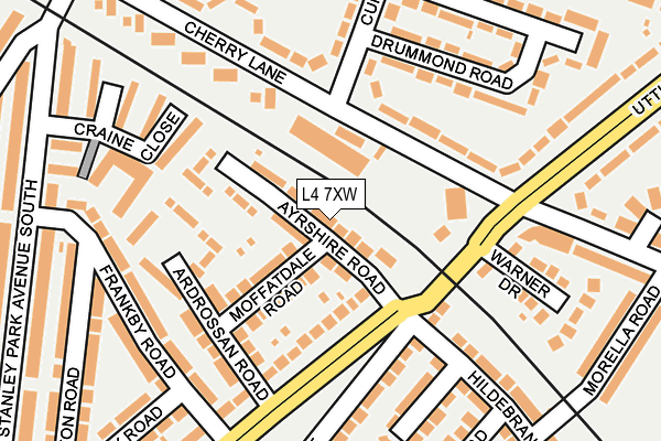 L4 7XW map - OS OpenMap – Local (Ordnance Survey)