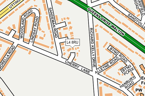 L4 8RU map - OS OpenMap – Local (Ordnance Survey)