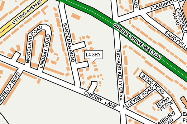L4 8RY map - OS OpenMap – Local (Ordnance Survey)