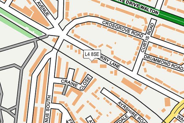L4 8SE map - OS OpenMap – Local (Ordnance Survey)