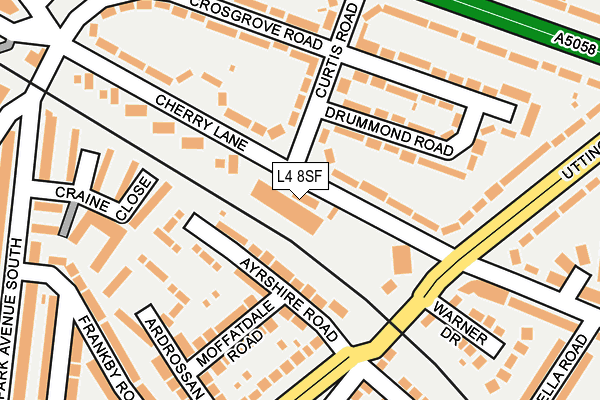 L4 8SF map - OS OpenMap – Local (Ordnance Survey)