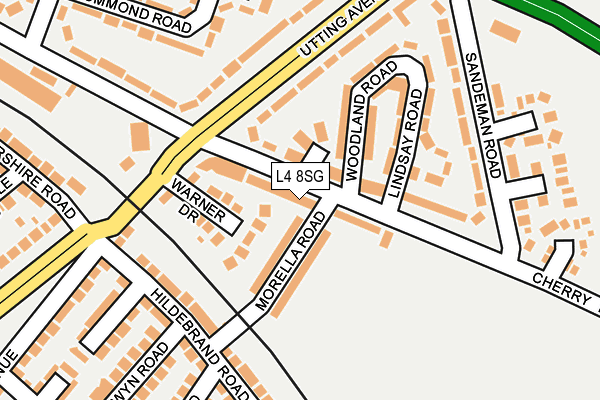 L4 8SG map - OS OpenMap – Local (Ordnance Survey)