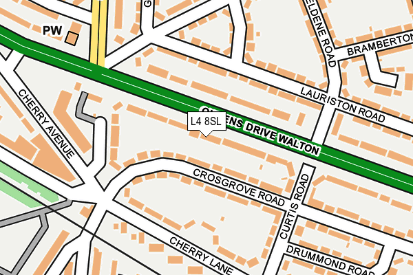 L4 8SL map - OS OpenMap – Local (Ordnance Survey)