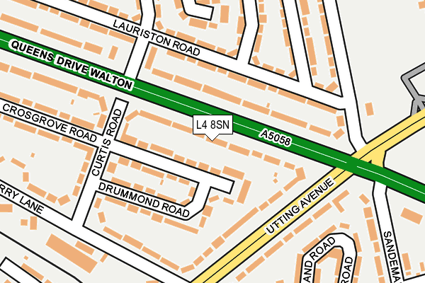 L4 8SN map - OS OpenMap – Local (Ordnance Survey)