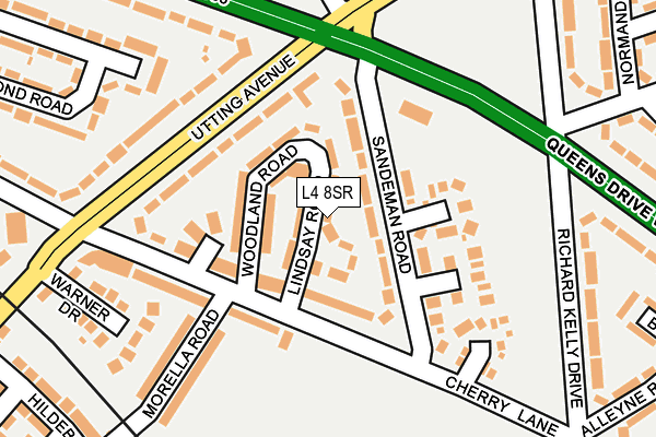 L4 8SR map - OS OpenMap – Local (Ordnance Survey)