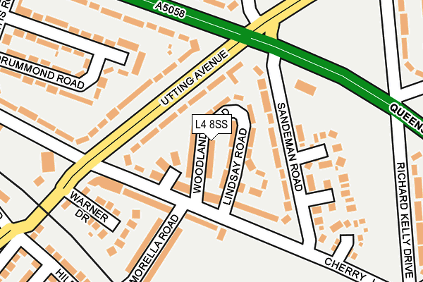 L4 8SS map - OS OpenMap – Local (Ordnance Survey)