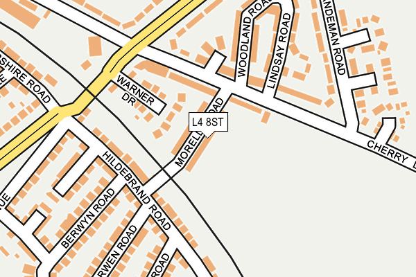 L4 8ST map - OS OpenMap – Local (Ordnance Survey)