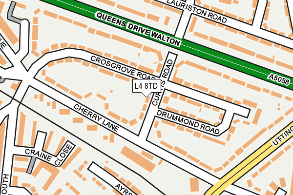 L4 8TD map - OS OpenMap – Local (Ordnance Survey)