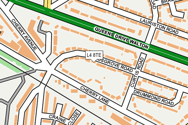 L4 8TE map - OS OpenMap – Local (Ordnance Survey)