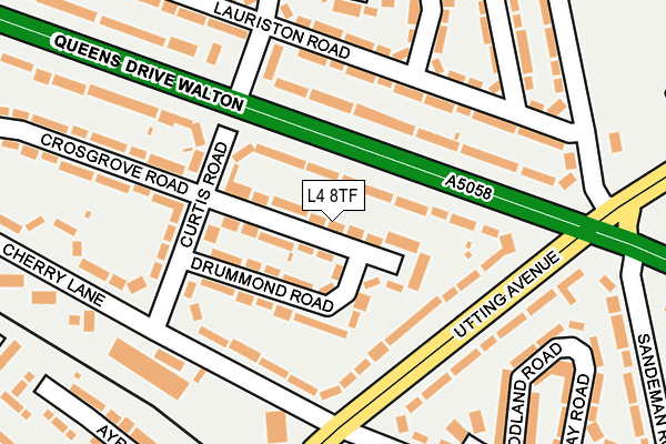 L4 8TF map - OS OpenMap – Local (Ordnance Survey)