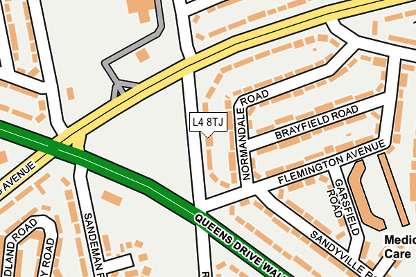 L4 8TJ map - OS OpenMap – Local (Ordnance Survey)