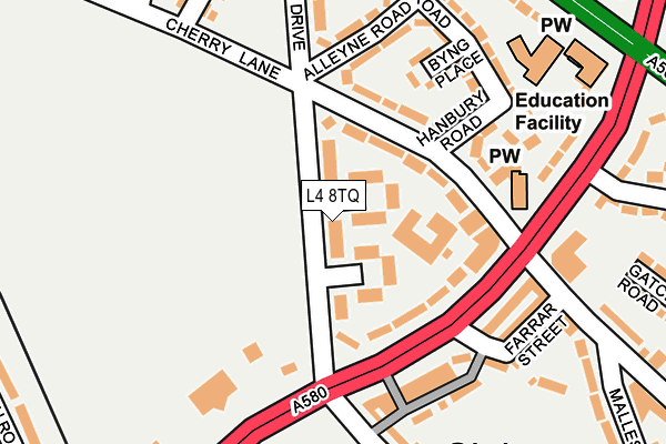 L4 8TQ map - OS OpenMap – Local (Ordnance Survey)