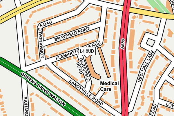 L4 8UD map - OS OpenMap – Local (Ordnance Survey)