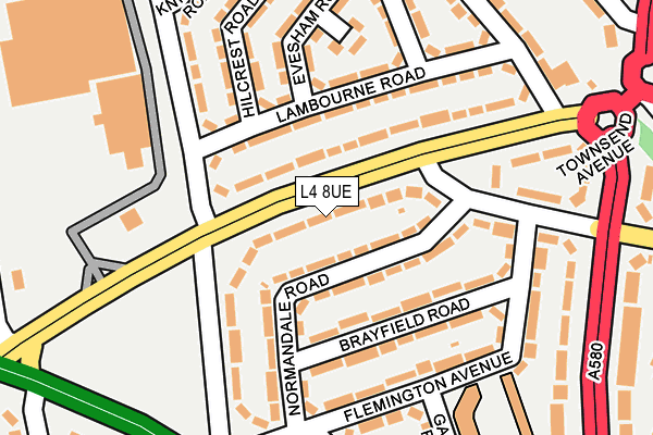 L4 8UE map - OS OpenMap – Local (Ordnance Survey)