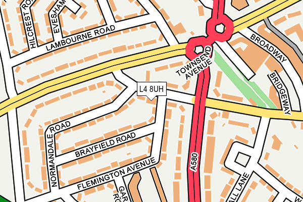 L4 8UH map - OS OpenMap – Local (Ordnance Survey)