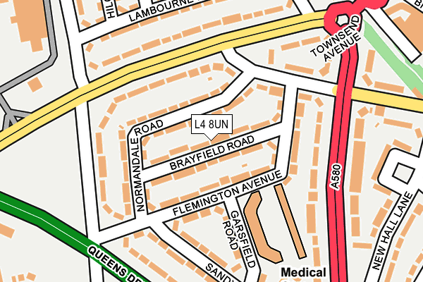 L4 8UN map - OS OpenMap – Local (Ordnance Survey)