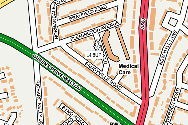 L4 8UP map - OS OpenMap – Local (Ordnance Survey)