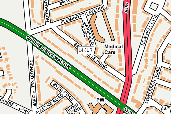 L4 8UR map - OS OpenMap – Local (Ordnance Survey)