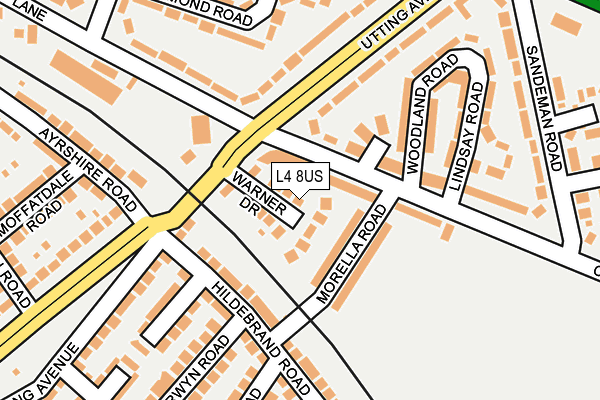 L4 8US map - OS OpenMap – Local (Ordnance Survey)